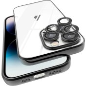 Resim M.TK Moveteck iPhone 13 Pro Uyumlu Kılıf Kamera Lens Koruyuculu Sararmaz Şeffaf Toz Geçirmez Hoparlör Tasarımı Elektrolizle Darbeye Dayanıklı Çizilmez Ince 
