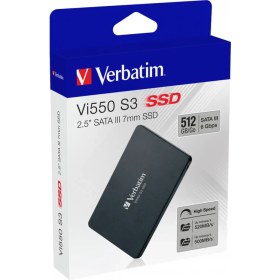 Resim Verbatim 512GB Dahili Sata Vi550 SSD S3 2.5" 500MB/S - 550MB/S (49352) - Dahili SSD 