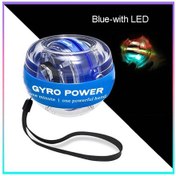 Resim Mavi Led Bilek Güç El Topu Kendiliğinden Başlayan Gyro Topu Powerball Kol El Kas Gücü Eğitmen Egzersiz Ekipmanları Güçlendirici 