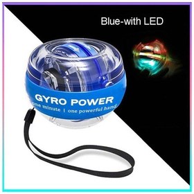 Resim Mavi Led Bilek Güç El Topu Kendiliğinden Başlayan Gyro Topu Powerball Kol El Kas Gücü Eğitmen Egzersiz Ekipmanları Güçlendirici 