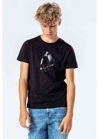 Resim Metallica James Rock Baskılı Unisex Çocuk Siyah T-Shirt 
