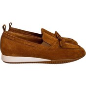Resim Taba Hakiki Deri Süet Fiyonk Detay Comfort Taban Loafer Taba 