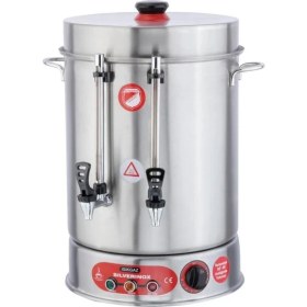 Resim Işıkgaz Silverinox Ikazlı Çay Makinesi, Metal Musluklu, 160 Bardak Kapasiteli, 15 L İNTCH-2034 