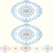 Resim 2 adet Fransız Dantel Amerikan Servisi, Polyester Dikdörtgen Retro Dantel Amerikan Servisi, Oval Pastoral Oyma Bardak Matları, Fotoğraf Arka Planı, Romantik Ev Masa Dekorasyonu Amerikan Servisi 
