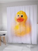 Resim Mahi Store Ördek Desenli Duş Perdesi / Banyo Perdesi Su Geçirmez 175 Cm X 175 Cm 