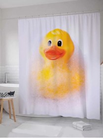 Resim Mahi Store Ördek Desenli Duş Perdesi / Banyo Perdesi Su Geçirmez 175 Cm X 175 Cm 