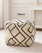 Resim Waylon Ivory Black - Puf Ekru 