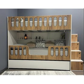 Resim Astana %100 Mdf Yavrulu Seyyar Merdivenli Ranza Cb1 