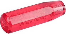 Resim Qiilu Vites Değiştirme Kafası, 15cm Kırmızı Araba Evrensel Akrilik Hareketli Çubuk Topuzu Kristal Şeffaf 