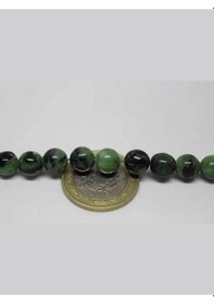 Resim Çeyrek Dizi 9cm Uzunluğundadır Rubizoit Rubyzoisit Taşı Çeyrek Dizi 8mm Çok Renkli 