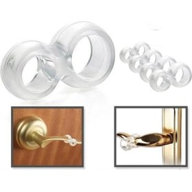 Resim Silikon Kapı Pencere Kolu Stoperi Tamponu 4 Adet 