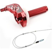 Resim Cloudstore 22mm Cnc Alüminyum Hızlı Sökme Atv Gaz Kelebeği Kolu Kırmızı 110-250cc 