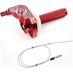 Resim Cloudstore 22mm Cnc Alüminyum Hızlı Sökme Atv Gaz Kelebeği Kolu Kırmızı 110-250cc 