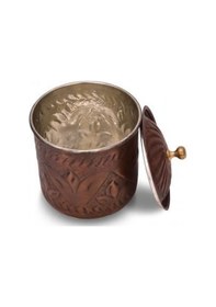 Resim Turna Bakır Safran Baharatlık 3 No El İşleme Oksit Turna0008-3 Bakır 