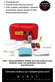 Resim GLOZY Premium Seri TÜVTÜRK Uyumlu Ev Araba İş Yeri Okul İçin Acil Durum Zorunlu İlk Yardım Seti 