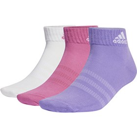 Resim adidas Fuşya - Beyaz Unisex 3lü Spor Çorap IC1290 T SPW ANK 3P 