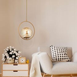 Resim Luis Tekli Eskitme Bal Camlı Modern Sarkıt Mutfak Salon Sarkıt Avize Apliqa