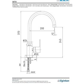 Resim Eca Nita Esnek Uçlu Eviye Bataryası Beyaz 102118110 
