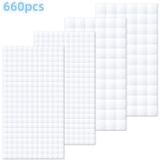 Resim 660 adet/990 adet/1320 adet, Kare 3D Kabarcık Malzemesi Çift Taraflı Yapışkan Noktalı, 2 Boyut (1.19cm, 0.61cm) Kare Şerit Köpük Bant, DIY Sanat ve El Sanatları için Mükemmel Çift Taraflı Yapışkan Noktalı, Cadılar Bayramı, Noel, Sevgililer Günü Scrapbooking ve DIY El Sanatları için Mükemmel Çift Taraflı Yapışkan Noktalı, Ofis Malzemeleri 