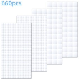 Resim 660 adet/990 adet/1320 adet, Kare 3D Kabarcık Malzemesi Çift Taraflı Yapışkan Noktalı, 2 Boyut (1.19cm, 0.61cm) Kare Şerit Köpük Bant, DIY Sanat ve El Sanatları için Mükemmel Çift Taraflı Yapışkan Noktalı, Cadılar Bayramı, Noel, Sevgililer Günü Scrapbooking ve DIY El Sanatları için Mükemmel Çift Taraflı Yapışkan Noktalı, Ofis Malzemeleri 