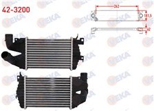 Resim TURBO RADYATORU (INTERCOOLER) OPEL ASTRA H 1.3 CDTI 2004-2010 