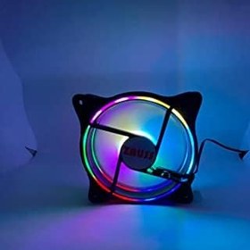Resim Zauss ZB-400 3 Renk İçi ve Dışı Hareketli Rainbow Rgb Kasa Mining Fanı 12CM Fanı 0.3A 