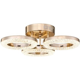 Resim Oylum 3'lü Gold 24 Watt Kristalli Koridor Salon Led Plafonyer Avize Gold 