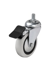 Resim Hts 354 - 75x25 Mm Pvc Makaralı Vidalı Frenli Teker 4 Adet Çok Renkli 