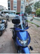 Resim MOTOCAM Piaggio Beverly 250 Siperlik Ön Cam 2005 2007 Model 44cm Füme Renkli 4mm 