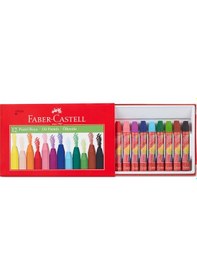 Resim Faber-Castell Pastel Boya, 12 Renk, Yumuşak ve Rahat Kullanım, Canlı Renkler, Kağıt ve Taş Üzeri Uygun 