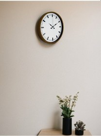 Resim 36 Cm Kahverengi Dekoratif Şık Duvar Saati Açık 