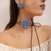 Resim 3 adet Kot Kameya Boncuklu Kravat Kolye ve Küpe Seti, Minimalist Tarz, Retro Şık Karakter Kadın Kolye Takı 