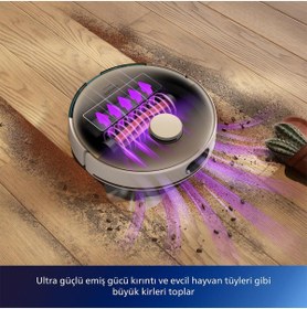 Resim Philips PREMİUM LiDAR Tarama Islak-Kuru Temizlik HomeRun 7000 Serisi Otomatik Boşaltma Robot Süpürge 