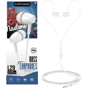 Resim L29 Platoon Bass Earphones Kulaklık Beyaz 