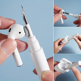 Resim Earbuds Temizleme Kiti, Kablosuz Kulaklıklar Şarj Kutusu, Bilgisayar, Kamera ve Telefonlar için Yumuşak Fırçalı Temizleyici Kalem Şeklinde 