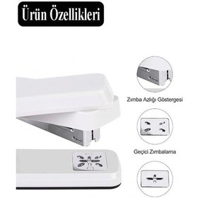 Resim Lila Zımba Makinesi 24/6 1 Adet Fixpoint P-4550 Pastel Renkler Büyük Zımba Makinası Ve Teli 20 25 Sayfa Dereceli Ofis 