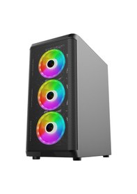 Resim Gametech Wolf 4 x120 MM Rainbow Fanlı Oyuncu Bilgisayar Kasası 