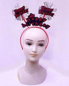 Resim Happy Birthday Yazılı Püsküllü Neon Kırmızı Renk Doğum Günü Tacı 22x19 cm 