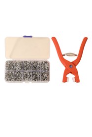 Resim Akkoyunlu home 4 Uçlu Toka,Giyisi,Takma Aleti Metal Çıt Çıt Makinası Dört Kademe Vuruş Plastik Pense 