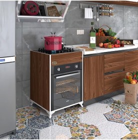 Resim Kenzlife Ankastre Modülü Kabini Hafniyum Cvz Fırın Ocak Dolabı Ayaklı Üstten 