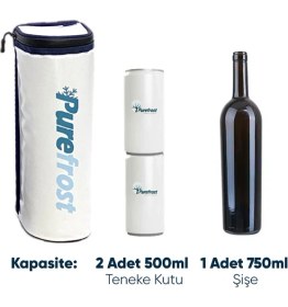 Resim Purefrost PF3 Şişe Soğutucu Termal Silindir Bisiklet Çantası/1 Adet Thermo-Pure Jel Paket 
