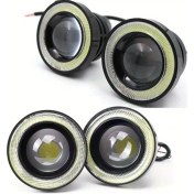 Resim Trendooze 2 Adet Yeşil Melek Gözü Far 12v 3.46inç Kolay Montaj Evrensel İzleyici 