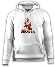 Resim Didier Drogba - Özel Çizim Tasarım Legends Serisi Kapüşonlu Sweatshirt 