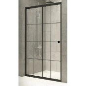 Resim Durul Duşakabin Ön Cephe 4mm Siyah Çizgi Yükseklik 180 cm - 124 cm 