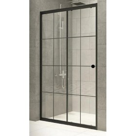 Resim Durul Duşakabin Ön Cephe 4mm Siyah Çizgi Yükseklik 180 cm - 124 cm 