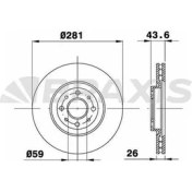 Resim Braxis AE0235 Ön Fren Disk Aynası Havalı Bravo 1.4t 1.9d Multijet 04 07-Stilo 1.9jtd 01 04-Stilo Vagon 1.9jtd 01 04- 46765546 