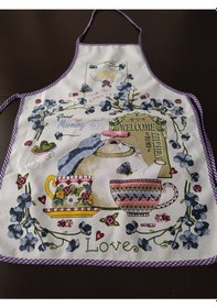 Resim %100 Pamuk Alez Sıvı Geçirmez Mutfak Önlüğü 