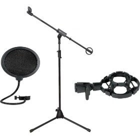 Resim Provoice Set-1 Mikrofon Standı + Stüdyo Pop Filtre + Shock Mount 
