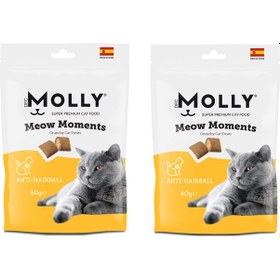 Resim Molly Meow Moments Anti Hairball Tüy Yumağı Önleyici Kedi Ödül Maması 60 G X 2 Adet 