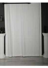 Resim Devrim Olivya Tekstil Lüks Ekru Saten Güneşlik Perde Ekru 